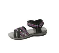 VPQILH Ladies Flat Sports Sandals, Ankle Strap Sliders for Women Summer Open Toe Breathable Adjustable Shoes Walking Gym Footwear UK Size