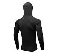 VPQILH Men’S Outdoor Compression Shirt Clearance Base Layer Soft and Comforta Bleong-Sleeved Casual Hoodie Quick-Drying Sports Fitness Long Sleeve T-Shirt Top for Running Hiking Camping Black