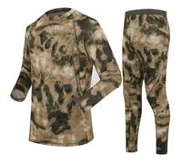 VPQILH Men's Thermal Underwear Sets, Camo Quick Dry Base Layer Sport Compression Set for Men Winter Long Sleeve Functional Top Suit Athletic Tights Bottom Set for Workout Skiing Running Hiking Skiing