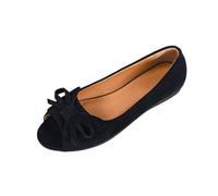 VPQILH Women's Open Toe Flat Sandals UK, Ladies Bow Tie Slip On Sliders Wide Fit Classic Solid Color Slides Summer Breathable Elegant Dress Shoes