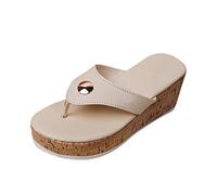 VPQILH Women's Wedge Flip Flop Sale Clearance Ladies Orthopedic Sandal Platform Sandals Summer Slippers Open Toe Sliders Backless Slide Thong Slipper Comfortable Beach Slides with Arch Support Shoes