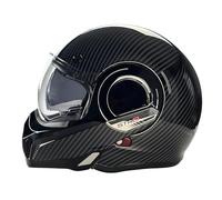 VPR F242 P/J Reverse Flip-Up Motorcycle Helmet - Double Visor Modular Jet Crash Helmet for Racing Sports Touring - Road Legal ECE 22.06 Approved Motorbike Helmets (Carbone, S)