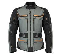 VPR Guard Adventure Motorbike Jacket Men's Waterproof Textile Motorcycle Jackets CE Armoured with Removeable Linings Moped Riding Racing All Weather Protective Jackets (Grey/Black,3XL)