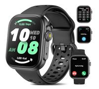 VPSTAY Smart Watch for Men Women Answer/Make Calls, Fitness Watch GPS Built-in 1.85” smartwatch with Heart Rate/SpO2/Sleep Monitor, 60+Sports, 3ATM Waterproof Fitness Tracker for Android iOS (Black)