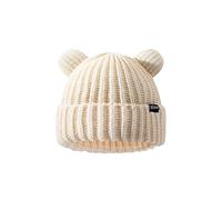 VPTMRP Bear Ear Beanie Knit Warm Slouchy Crochet Hat, Biege, M-L