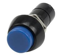 VPTSTFSLK 100pcs / lot PBS-11B 12mm Reset - Off Round Push Button Switch SPST pushbutton(Blu)