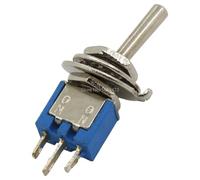 VPTSTFSLK 100pcs/lot SMTS-102 perforate Diameter 5 mm self-Lock 3 pin ON - ON SPST 2 Positions Toggle Switch