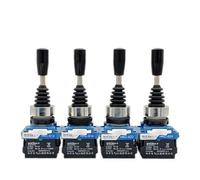 VPTSTFSLK 1pcs 22mm Joystick Switch Monolever Rocker Cross Master Switch 2-Way 4-Way Self-Reset Self-Locking 2NO 4NO HKC Series(2 way Self lock)