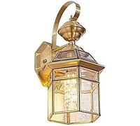 VPTSTFSLK Wall Light Victoria All Bronze Lamp American E27 Glass Lantern Waterproof Courtyard Patio Balcony Garden Villa Sconce Lighting Fixture Decor Chandelier Ceiling Fixtures