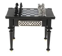 VPUPYILG 1:10 Desktop International Chess Draughts Table Drawer Model Collection Toy