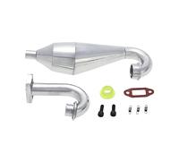 VPUPYILG 15004 Aluminum Exhaust Pipe RC for Baja Bajass HSP 1:5 Monster Truck Silver Type 1