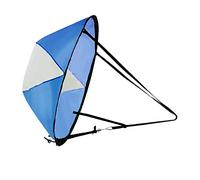 VPUPYILG 42in Portable PVC Downwind Wind Paddle Instant Popup Board Blue White 108x108 cm