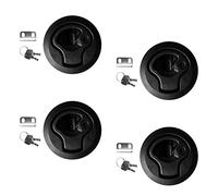 VPUPYILG 4x Black 2" Flush Pull Slam Latch for Marine Boat Hatch 1/4" Door Lock