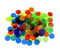VPUPYILG 500x Translucent Bingo Chip 3/4 Inch for Bingo Game Cards Mixed Color 500 Pcs