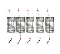 VPUPYILG 5x Solid Fishing Feeder Cage Basket Container Carp Crab Attract Lure Cage S Silver