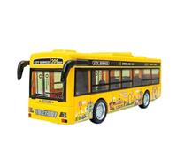 VPUPYILG Car Toy Bus Model With Lighting And Music Sturdy For Endless Fun Suitable As Gift For Babies ABS Childrens Large Bus Toy yellow