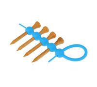 VPUPYILG Mini Golf Tee Holder Tool Carrier Clip + 4 Pieces Wood Golf Tees Set Blue