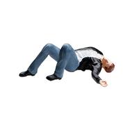 VPUPYILG Miniature Figures Tiny People Dollhouse Accessories for Train station 1/64 Lying man