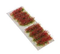 VPUPYILG Miniature Flower Vegetation Groups Military Model Stage DIY Material Red