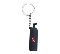 VPUPYILG Novelty Mini Diving Tank Key Chain Holder Dive Flag Keyring Keychain Gray