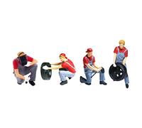 VPUPYILG Resin 1/64 Tiny People Car Model Figurines Role Play Figures Decor Red B 4 people