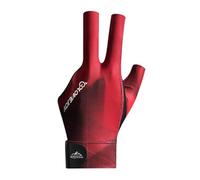 VPUPYILG Three Finger Gloves Billiard Gloves Left Hand Practice Separate Finger Gloves Black Red 18x9 cm