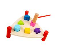 VPUPYILG Wooden Pound Toy with Mallet Wooden Pile Ha mmer for Preschool Boy Girls Kids Triangle