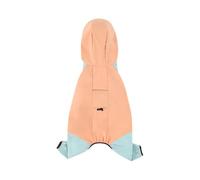 VPVCKMVTVZ Can Pull Four Foot Dog Raincoat Waterproof All Even Foot Small Dog Clothes Than Bear Teddy Pet Clothes Rainy Day Pet Raincoat(Light orange,2XL)
