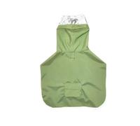 VPVCKMVTVZ Reflective Stripe Dog Hooded Raincoat Leash Hole Full Coverage Rain Jumpsuit Dirt-Resistant Oxford Cloth Pet Rain Cloak(Green,XL)