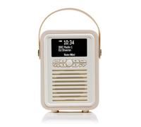 Vq Cream Retro Mini Dab, Dab+ And Fm Radio With Bluetooth Portable Rechargeable Digital Radio