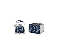 VQ Elveden Navy Stove Top Kettle and 4-Slice Toaster Bundle Laura Ashley Multi One Size