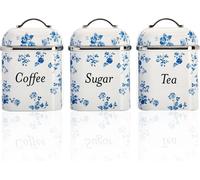 Vq Laura Ashley 3-Piece Canister Set - China Rose, Blue,Green,White