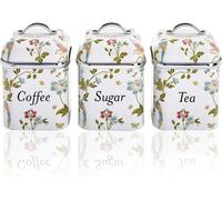 Vq Laura Ashley 3-Piece Canister Set - Elveden White, Blue,Green,White