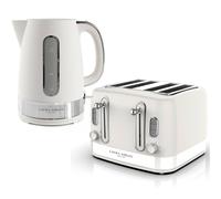 VQ Laura Ashley Kettle & 4 Slice Toaster in White VQ White
