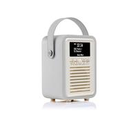 VQ Light Grey 'Retro Mini' DAB/DAB+ Digital & FM Radio with Bluetooth VQ Grey