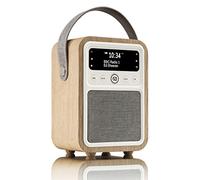 VQ Portable Dab Radio Alarm Clock, Radios Mains and Battery - Oak | Monty Digital DAB+ Radio Mains Powered with Bluetooth, Rechargeable, Dual Alarms, Sleep Timer, FM, Clear LCD, 60 Presets