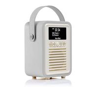 VQ Portable Dab Radio Alarm Clock, Radios Mains and Battery - Light Grey