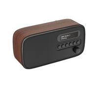 VQ Dexter Portable Dab Radio Alarm Clock, Radios Mains and Battery - Walnut