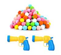 VQBKHO Pack of 100 Cat Felt Balls, Two Transmitters, 3 cm Cat Balls, Felt Balls for Cats, Sustainable Cat Toy with Bright Colours, Kitten Pompom for Crafts, Cat Balls