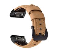 VQDGPKPVV Leather Strap for 7X Pro 6X 5X 8X 8 Plus Tactix 7 AMOLED Epix 51mm for Enduro 2 Quickfit 26mm Release(Brown Black,22mm)