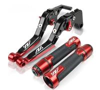 VQLDPX Handlebar Levers Motorcycle Brake Clutch Lever Handlebar Grips for YZF-R3 YZF R3 YZFR3 2015-2018 2019 2020 2021 Bar End Assembly Kit Motorbike Clutch Grips Brake Lever