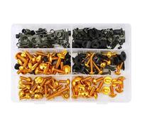 VQLDPX Motorbike Bolts Clips Motorcycle Fairing Bolt Clips Kit For Aprilia RS 125 250 4 RS50 RST1000 RSV Mille R Motorbike Windscreen Fastener Screws Fasteners(Gold)