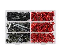 VQLDPX Motorbike Bolts Clips Motorcycle Fairing Bolt Clips Kit For Aprilia RS 125 250 4 RS50 RST1000 RSV Mille R Motorbike Windscreen Fastener Screws Fasteners(Red)