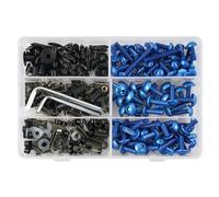 VQLDPX Motorbike Bolts Clips Motorcycle Fairing Bolt Clips Kit For Aprilia RS 125 250 4 RS50 RST1000 RSV Mille R Motorbike Windscreen Fastener Screws Fasteners(Blue)