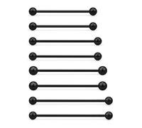 Vqoxaggi Industrial Piercing Jewelry Surgical Steel Industrial Bar Jewelry Extra Long Mix Sizes Straight Barbell for Women Men 16G 14G Bar Length 35mm/38mm/40mm/45mm, Metal, stainless steel