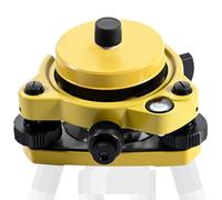 VQP Tribrach with Optical Plummet and Fixed Adapter Carrier, Optical Plummet Adapter with 5/8x11 Thread Mount Screw for Total Station GPS Land Surveying Tool, Yellow