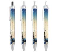 Vqqkasmn Ballpoint Pens with Pocket Clip Retractable Black Ink Pens Paris Pattern Printed for Journaling Note Taking Office School Supplies Gifts for Women