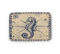 Vqqkasmn Bath Mat Coral Velvet Rug Non-Slip Washable Old Nautical Chart Style Printed Suitable for Bathrooms Dressing Tables Vacation Homes And Shower Rooms