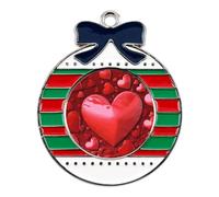 Vqqkasmn Christmas Charms Halloween Charms Hearts Love Printed for Xmas Tree Pendants Christmas Gifts