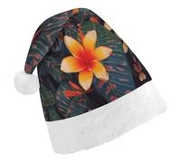 Vqqkasmn Christmas Hats Santa Hat Christmas Hats Adults Gorros De Navidad Hawaii Tropical Flower Printed for Xmas Office Party